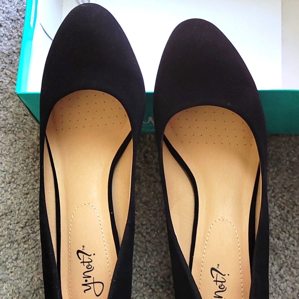 Y Not heels in suede black